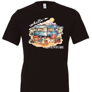 Hello Adventure Crewneck T-Shirt | Many Colors